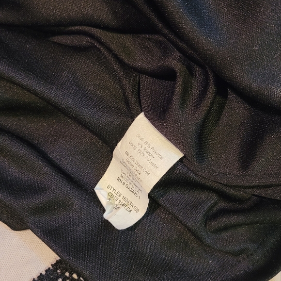 Black And Tan Diamond Pattern Pencil Skirt - Picture 4 of 5